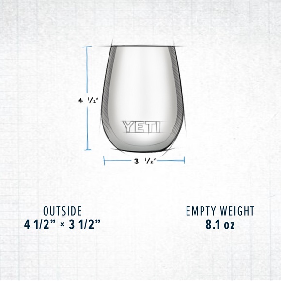 Yeti Rambler 10ox Wine 🍷 Cup Seafoam Blie - Picture 2 of 6